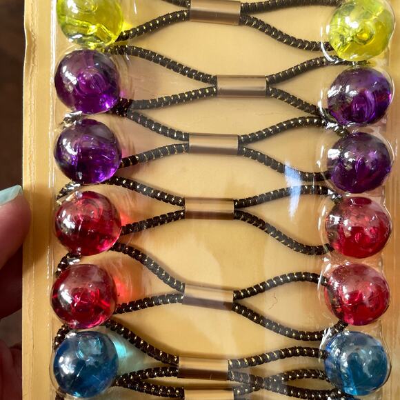 Vintage Goody Twin Bead Ponytail Holders Hair Knocker Balls 1980\'s New Old Stock main image 5